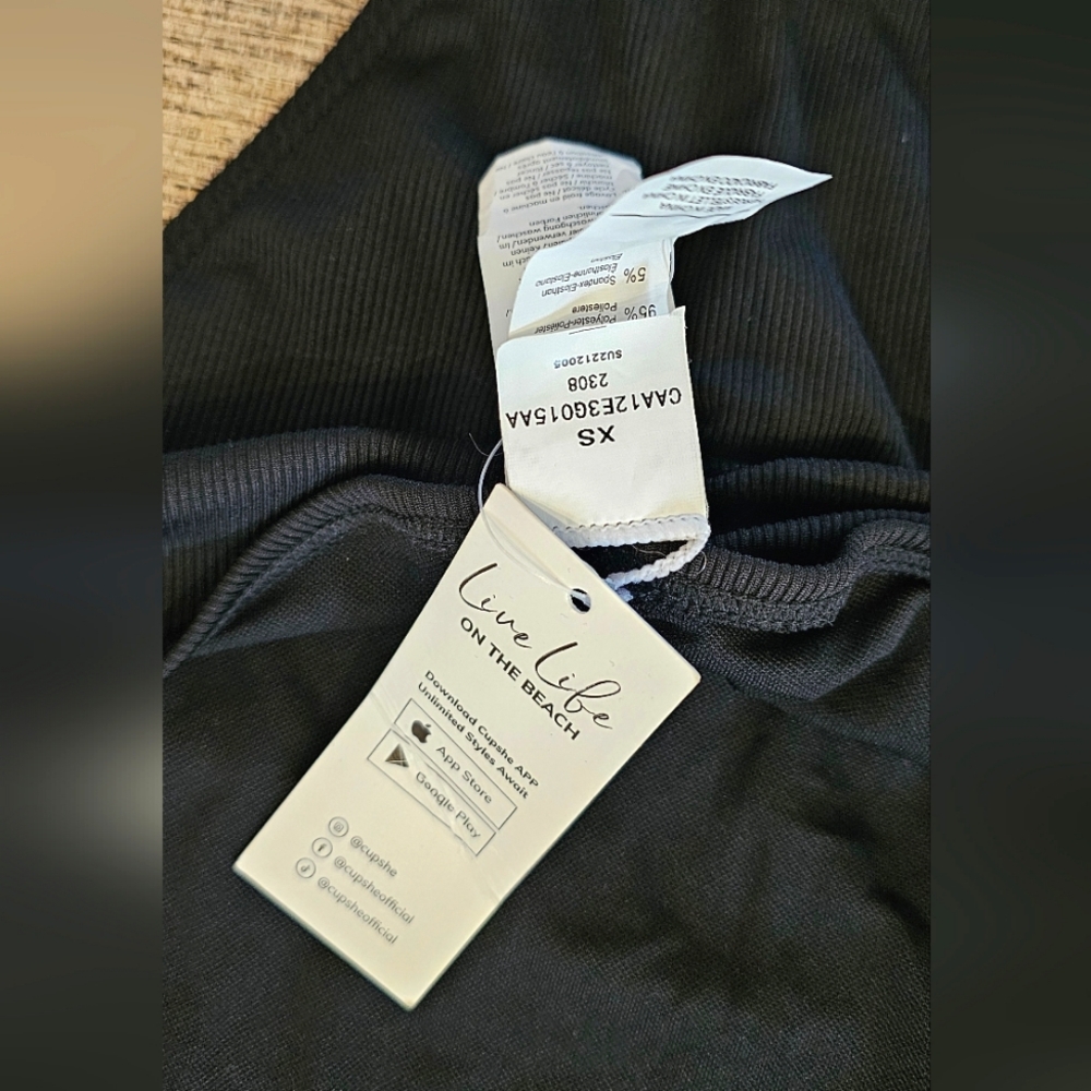 NWT black one piece swimsuit - Picture 3 of 3